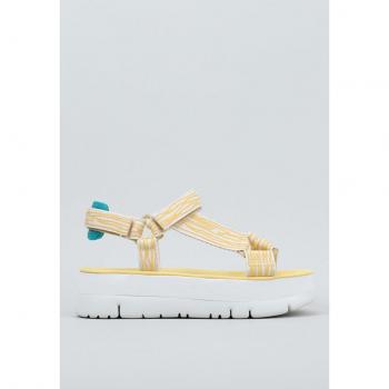 Sandalias Camper Oruga Up 37 Multicolor para Mujer - Beige, Amarillo, Verde, Textil/Piel Lisa