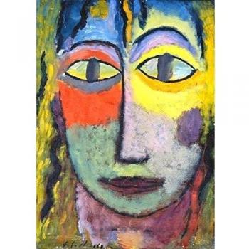 Legendarte - Cuadro Lienzo, Impresión Digital - Cabeza De Mujer Medusa - Alexej von Jawlensky - Decoración Pared cm. 60x80