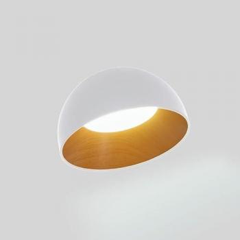 Lámpara de Techo LED Inclinada CCT 12W Efecto Madera Ø35cm