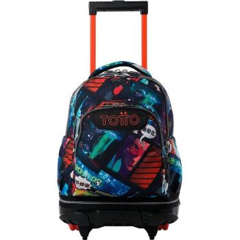 Mochila Escolar Totto Kasuya - Tiza con Carro Desmontable