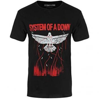 System Of A Down - Overcome Unisex T-Shirt - Black - Size S - 100% Cotton Jersey