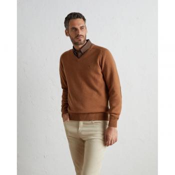 Jersey básico de lambswool con cuello pico de hombre Lloyd's