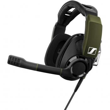Sennheiser GSP 550 - Microauricular Abierto para PC con Sonido Envolvente, Color Negro y Verde