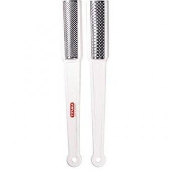 LIMA PEDICURA DOBLE M/PLASTICO INOXIDABLE TITANIA