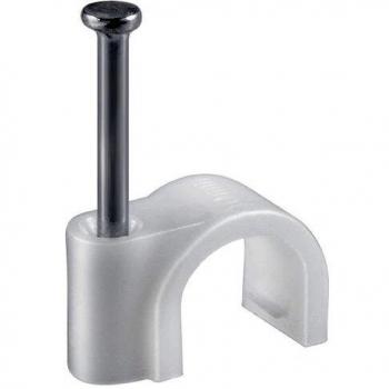 Cable Clips 9mm, White, Pack of 100