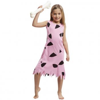 Disfraz Infantil Troglodita Rosa Original 100% Poliéster Talla 3-4 Años