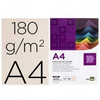 Cartulina A4 180g/m2 Crema