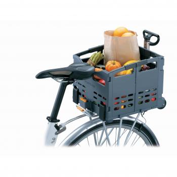 TOPEAK Trolley Tote Folding MTX - Cesto para Rueda Trasera de Bicicleta