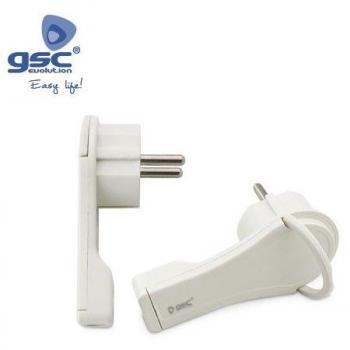 Clavija ultrafina Sucko blanca GSC Evolution - Max. 3680W, diseño compacto, alta capacidad de carga, color blanco, ideal para espacios reducidos