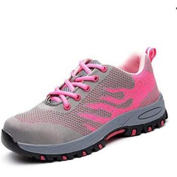 Smarten Zapatos de Seguridad Mujer Antideslizante Zapatillas de Seguridad Hombre Transpirable y Cómodas Calzado de Protección Pink 36 EU