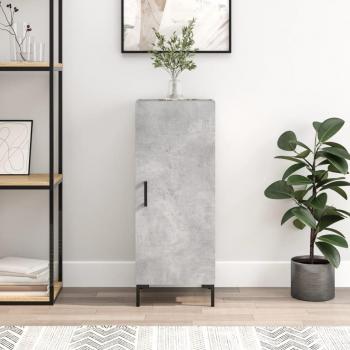 Aparador de madera contrachapada gris hormigón 34,5x34x90 cm Mueble de Almacenaje de Salón, Buffet para salón, Armario Auxiliar, Armario de Almacenamiento