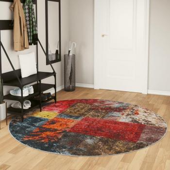 Alfombra Lavable Multicolor Ø 200 cm Antideslizante