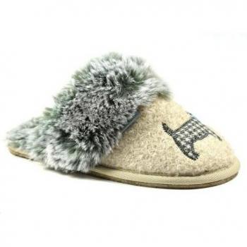 Lazy Dogz Womens Scottie III Faux Fur Lined Slippers