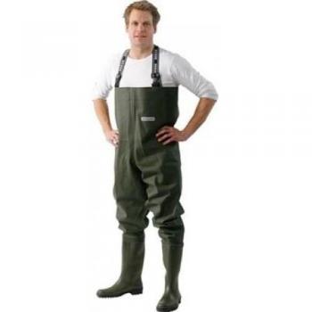 Ocean Budget - pantalones de pesca hasta el pecho - 500 g pvc - Verde oliva oscuro - verde, PVC, Talla 9/43