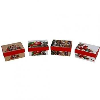 Caja Regalo Cuadrada Soldaditos Navidad 5,5x10x8