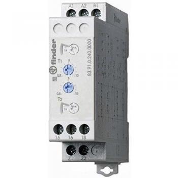 FINDER FIN 83.91 - Timer relay 0,05...864000s AC 24...240V, Clock relay, 1 changer, 16 A, 24 - 240 VAC/DC