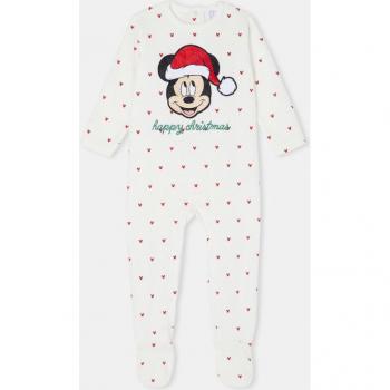 Pijama bebé velour Mickey navidad Cotton Juice