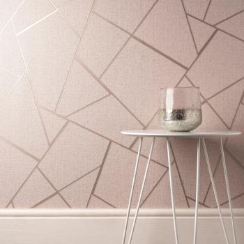 Quartz Blush Fractal Peelable Vinyl Wallpaper
