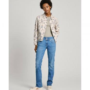 Pepe Jeans - Vaquero recto de mujer slim de tiro bajo con cierre doble botón