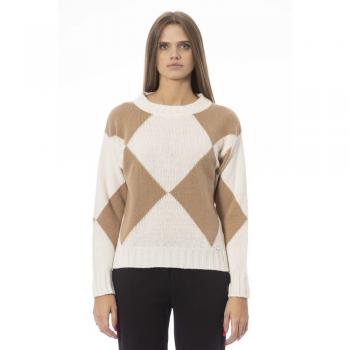 Baldinini Trend Beige Wool Sweater - L