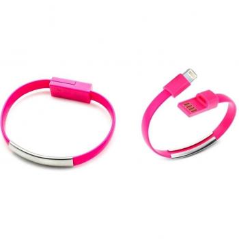 Tcset 599371031 - Pulsera Cable Carga/Datos Lightning Rosa
