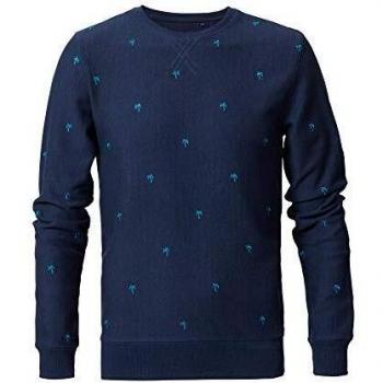 Petrol Industries - Sudadera, diseño de palmeras Dark Turquoise L