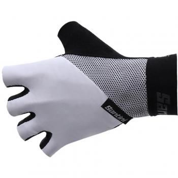 Santini Origine Short Finger Guantes, Hombre, Blanco, X-Large