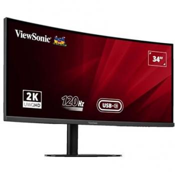 Monitor Curvo LED Viewsonic VA3420C 34 UWQHD 3440x1440 21:9 120Hz USB-C Altura Ajustable con Altavoces