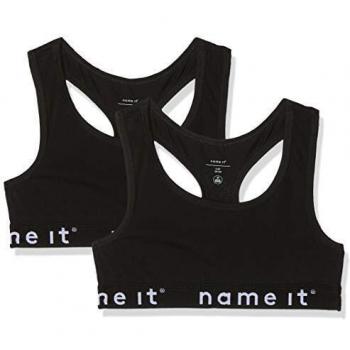 NAME IT Nkfshort Top 2P Solid Noos Corsé, Negro