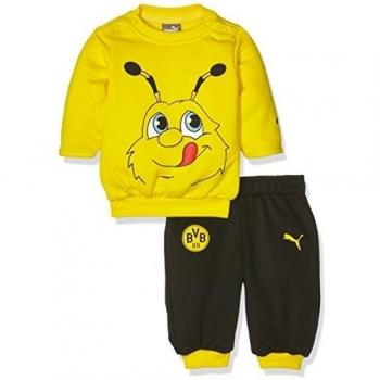 Puma Baby BVB Minicats Jogger - Conjunto deportivo de jogging para niño, diseño del equipo Borussia Dortmund, primavera/verano, color Cyber Yellow/Black, tamaño 56