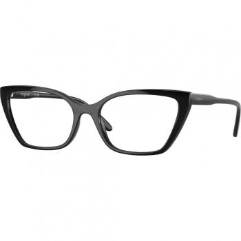 Vogue Eyewear VO5519 W44 Women's Cat Eye Eyeglasses Black Size 52 - Blue Light Block Available