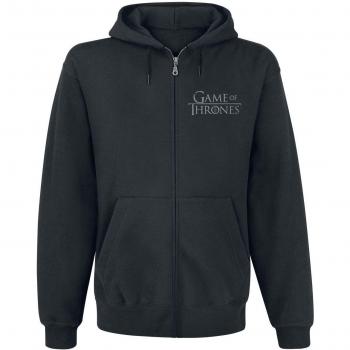 Game Of Thrones Juego de Tronos House Stark - Winter Is Coming Capucha con Cremallera Negro M