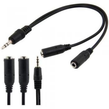 kwmobile Adaptador de audio divisor Y- una salida, dos entradas 3.5 mm