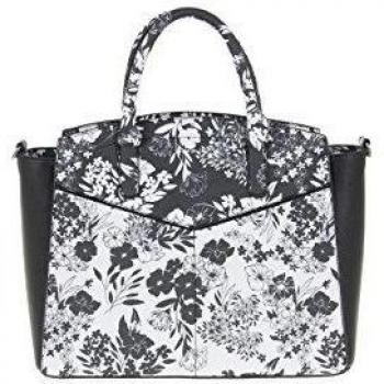 Parfois - Bolso De Asa Corta Flora Black&White - Mujeres - Tallas M - Negro Multicolor