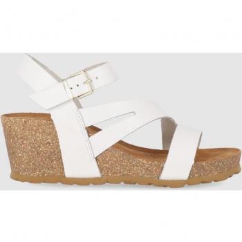 Sandalias de cuña de piel Chika10 Kadiz 01 blanco