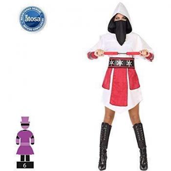 Disfraz Ninja Mujer Adulto Blanco XL Atosa