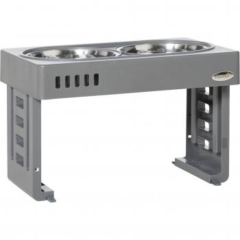 PawHut Comedero Elevado para Perros con 2 Platos Desmontables