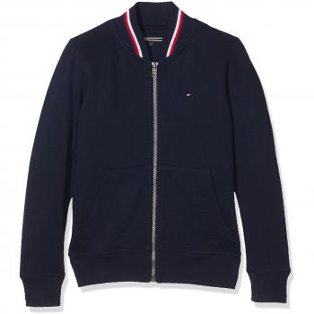 Tommy Hilfiger Ame Tommy Zipthru Hwk L/s, Capucha para Niños, Azul