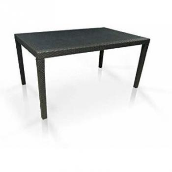 Queen Anthracite Extendable Garden Table - Rattan Effect, 150-220 x 90 x 72 cm
