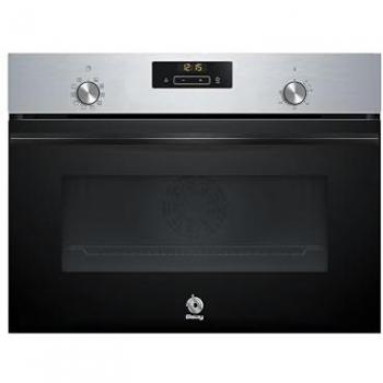 Horno Compacto Multifunción BALAY 3CB4130X3, Acero Inox, Aqualisis, 45 cm, Mandos Ocultables, Cristal Negro
