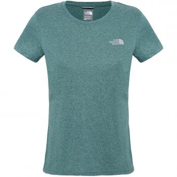North Face W Reaxion Amp Crew - EU - Camiseta para mujer, color verde, talla XS