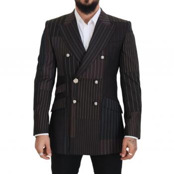 Dolce & Gabbana Multicolor Patchwork Stripes SICILIA Blazer - IT50 | L