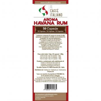 Il Caffè Italiano Café a Sabor de Havana Rum Compatible con Nespresso - 50 Cápsulas
