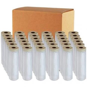 Caja de 40 rollos de plástico con cinta adhesiva 80º, 60 cm x 22,5 mts