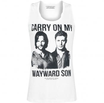 Supernatural Sam & Dean Kansas Pose Lyric Top Mujer Blanco S