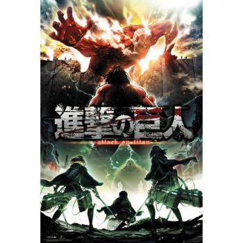 Grupo Erik Editores Poster con diseño Attack On Titan Season 2 Key Art, Papel, Varios, 61 x 91.5 x 0.02 cm