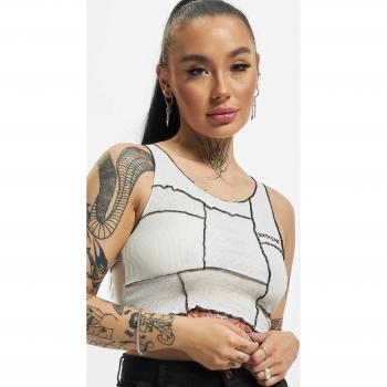 Sixth June Women's Mixed Fabrics Crop Top T-Shirt