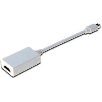 Cable adaptador Mini DisplayPort a HDMI tipo A 0,15 m Digitus DB-340404-001-W