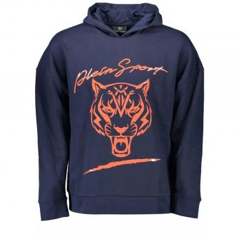 Plein Sport Blue Cotton Hoodie - M