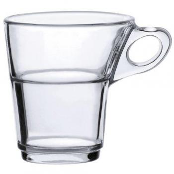 Taza de café Duralex Caprice transparente apilable de 90cc